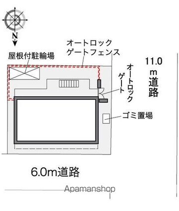 レオパレスエムエムワン[1K/20.81m2]の配置図