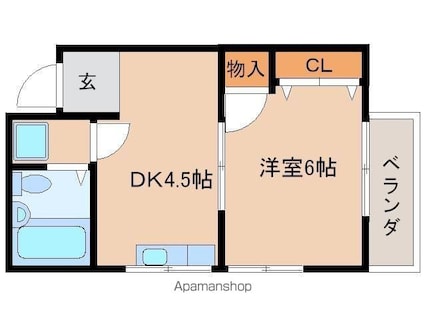 セーターハイツ[1DK/30.64m2]の間取図