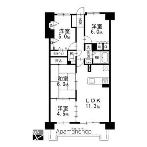 宝マンション高針原の間取り写真