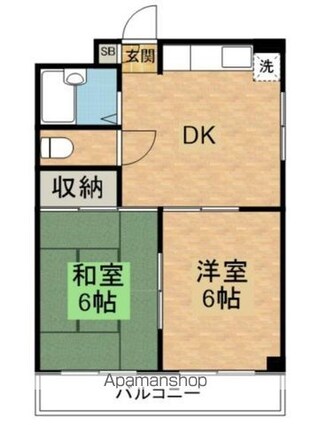 インフィニ[2DK/39.32m2]の間取図