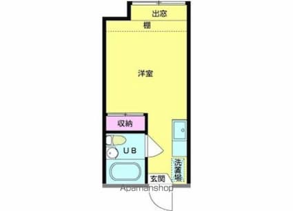 東京都足立区大谷田５丁目[1R/14.58m2]の間取図
