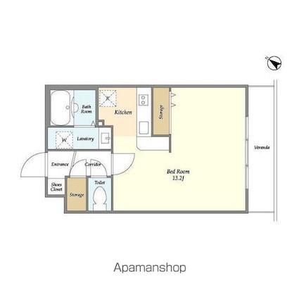 ＤｅＬＣＣＳ田園調布[1R/30.36m2]の間取図