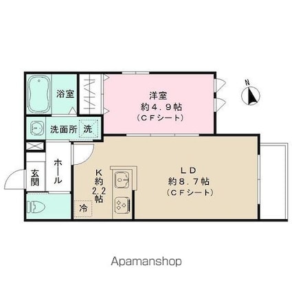 メゾン・ド・プティ[1LDK/35.8m2]の間取図