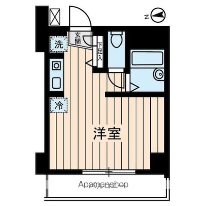 ラ・フロレスタ壱番館[1R/18.2m2]の間取図