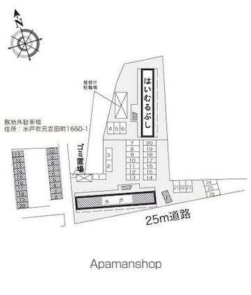 レオパレス水戸[1K/20.28m2]の配置図