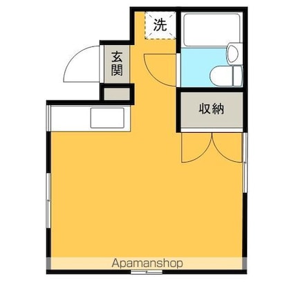 めぞん竜内[1R/26.5m2]の間取図
