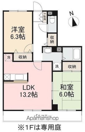香川県高松市伏石町[2LDK/58.78m2]の間取図