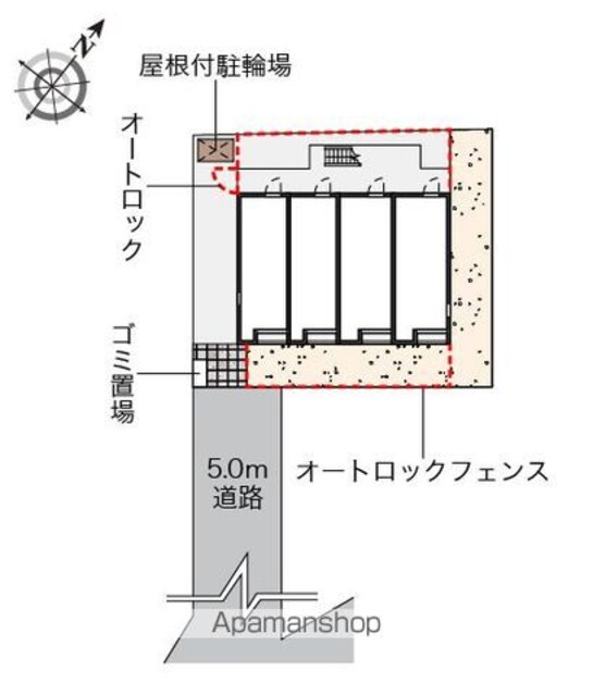 レオネクストソラレガーロ桜上水[1K/21.91m2]の配置図