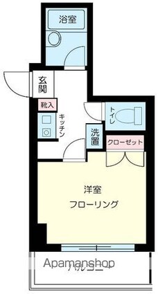 メインステージ東高円寺[1K/21.86m2]の間取図