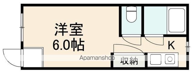 香川県高松市瀬戸内町[1K/18m2]の間取図