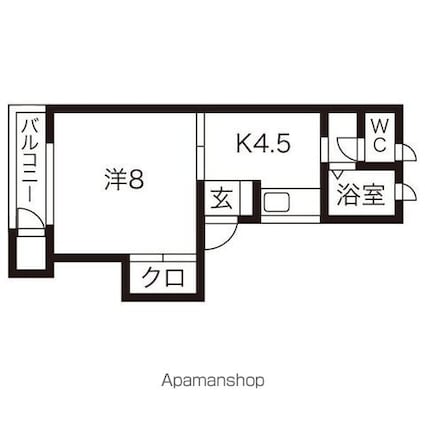 タウンハウスヨシダアネックス[1K/29.38m2]の間取図
