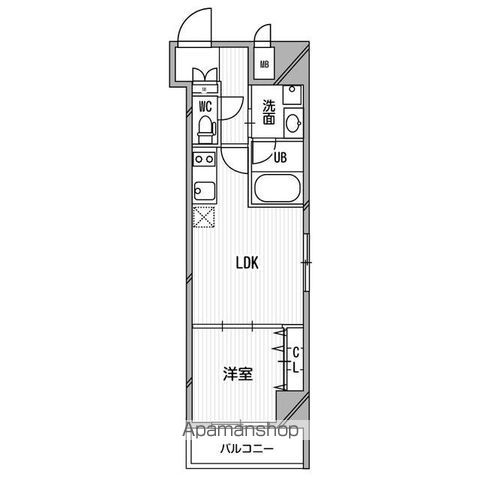 南堀江プライマリーワンの間取り