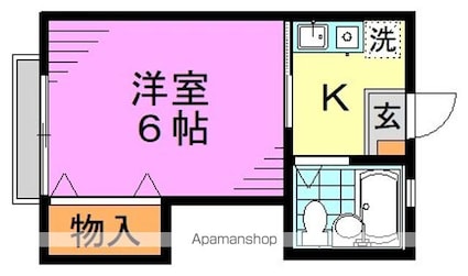 アコールＫ[1K/18.2m2]の間取図
