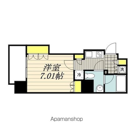 アーデン清澄白河[1K/24.56m2]の間取図