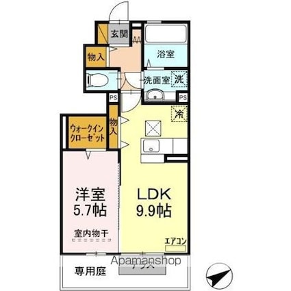 グランシャリオ　ＩＩ[1LDK/41.25m2]の間取図