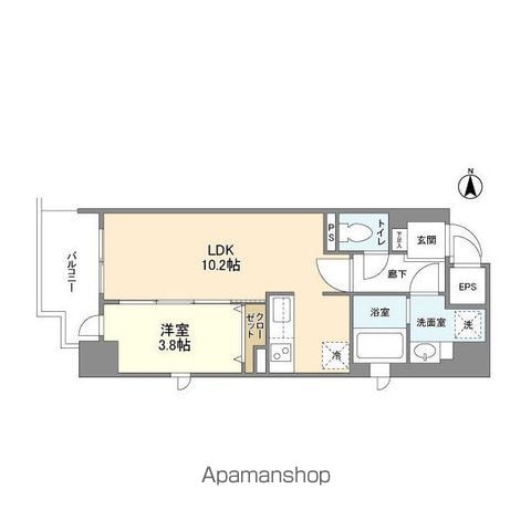 【大阪市中央区道修町のマンションの間取り】