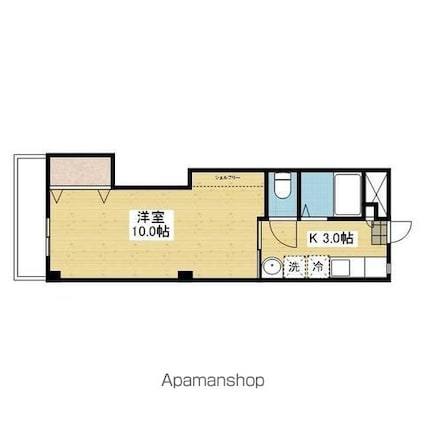 メゾンド南海Ⅰ[1K/26.93m2]の間取図