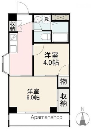 ローズ・シャンブル[2K/34.65m2]の間取図