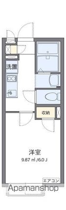 クレイノＭＵＳＡＳＨＩ壱号館[1K/20.53m2]の間取図