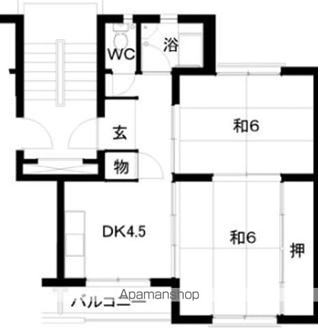 ＪＲ鹿児島本線 都府楼南駅 徒歩4分 5階建 築55年の間取り写真