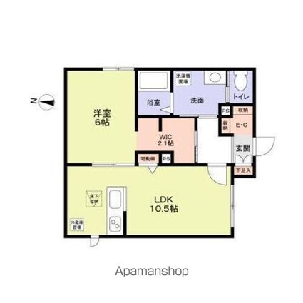 プレジオ明大前[1LDK/42.64m2]の間取図