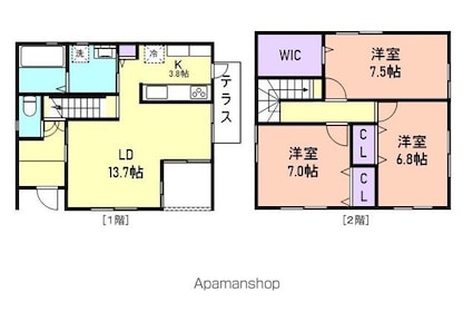 ルシエル[3LDK/91.49m2]の間取図