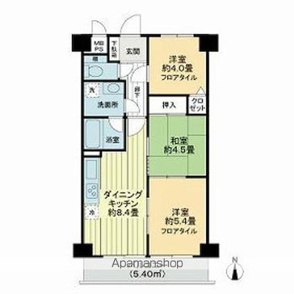 ライオンズマンション大泉学園第３[3DK/50.76m2]の間取図