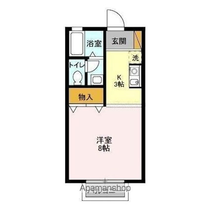 ルミエール末広[1K/26.71m2]の間取図