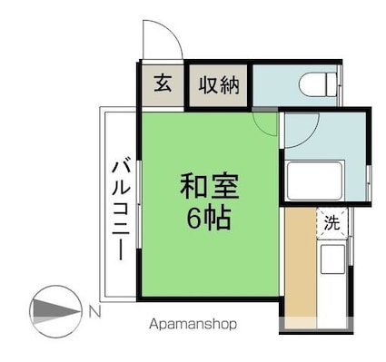 長野県長野市大字安茂里[1K/11.5m2]の間取図