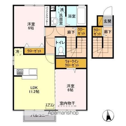 ＧＲＡＮＤ　ＣＨＡＲＩＯＴ・駒ヶ根[2LDK/61.56m2]の間取図