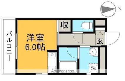 多賀ハイツ[1R/20m2]の間取図