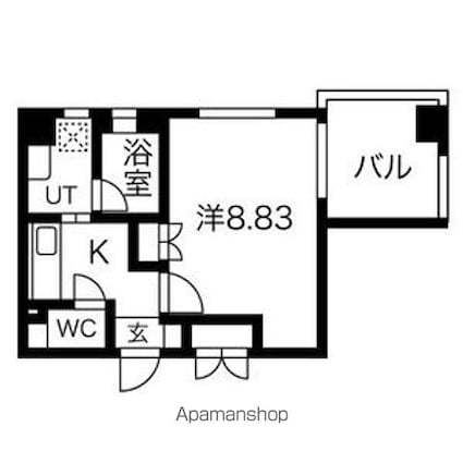 アールズコート千種イースト[1K/28.99m2]の間取図