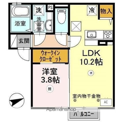 ヴィヴィアンＺＯＯ[1LDK/36.29m2]の間取図
