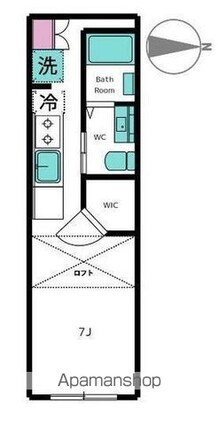 江古田の森[1R/24.57m2]の間取図