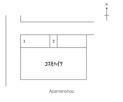 和歌山県和歌山市黒田[1K/18.65m2]の配置図