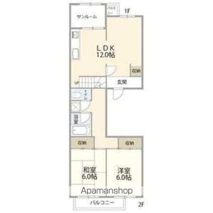 中富住宅[2LDK/77.22m2]の間取図