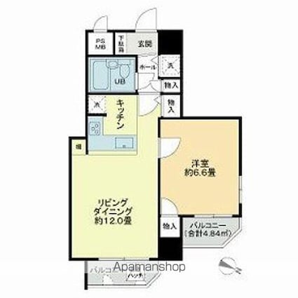 グローリア初穂千駄木・ヴェルデ千駄木[1LDK/40.59m2]の間取図