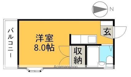サンハイツ[1R/21.45m2]の間取図
