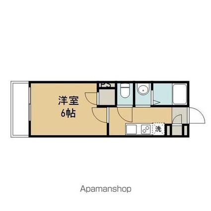クレイノブルーコーポⅡ[1K/20.53m2]の間取図