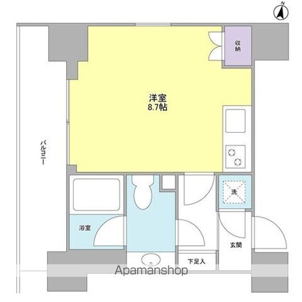 プレディアスタイル池上南ＷＥＳＴ[1R/24.74m2]の間取図