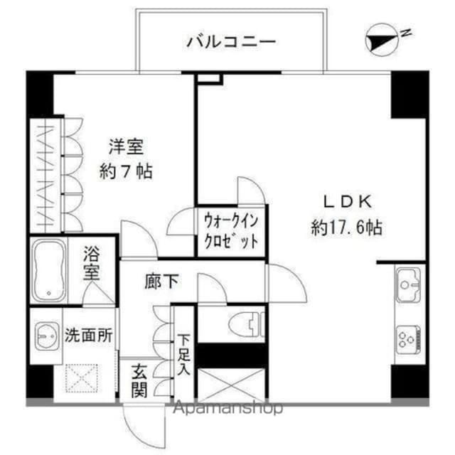 ＲＯＤＩＡ立川[1LDK/60.48m2]の間取図