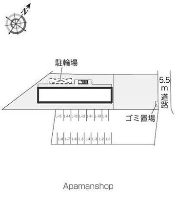 レオパレスコンフォート外海[1K/20.28m2]の配置図