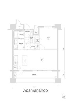 エンクレスト博多ＥＸＣＥＥＤ[1LDK/52.05m2]の間取図