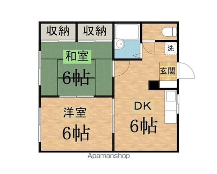 エステートロイヤル[2DK/39.15m2]の間取図