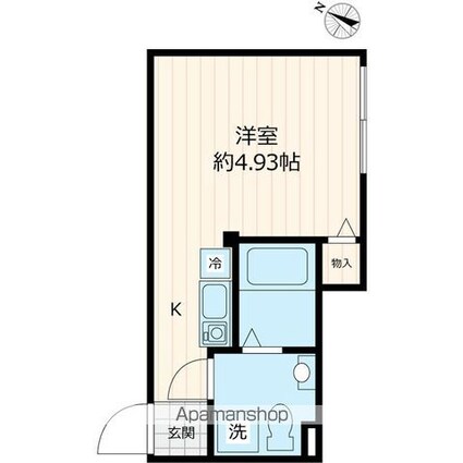 ＭＡＨＡＬＯ　ＴＥＲＲＡＣＥ　練馬春日町[1R/16.01m2]の間取図