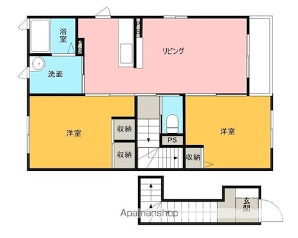 シャーメゾンラシュレ[2LDK/57.17m2]の間取図