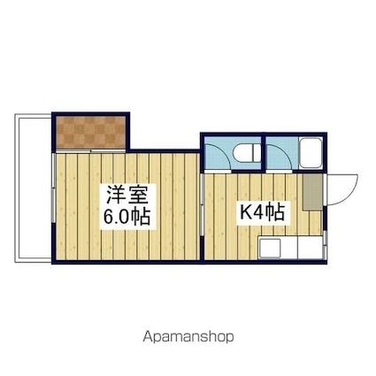 コーポ斎院[1K/23.18m2]の間取図