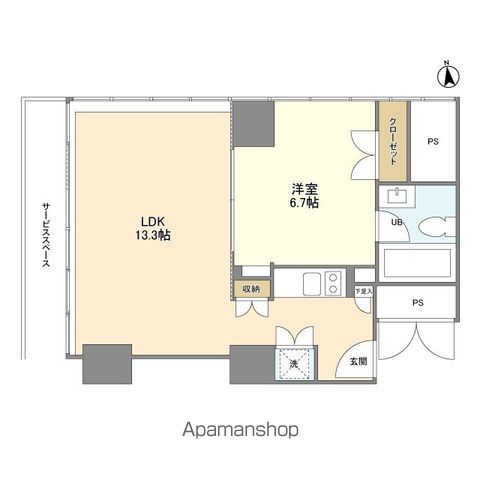 フロンティアレジデンスザタワー品川の間取り写真
