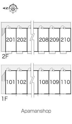 レオパレスラージ　グルーブ　Ⅱ[1K/23.18m2]の配置図
