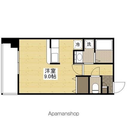 広島県広島市中区堺町２丁目[1R/29m2]の間取図